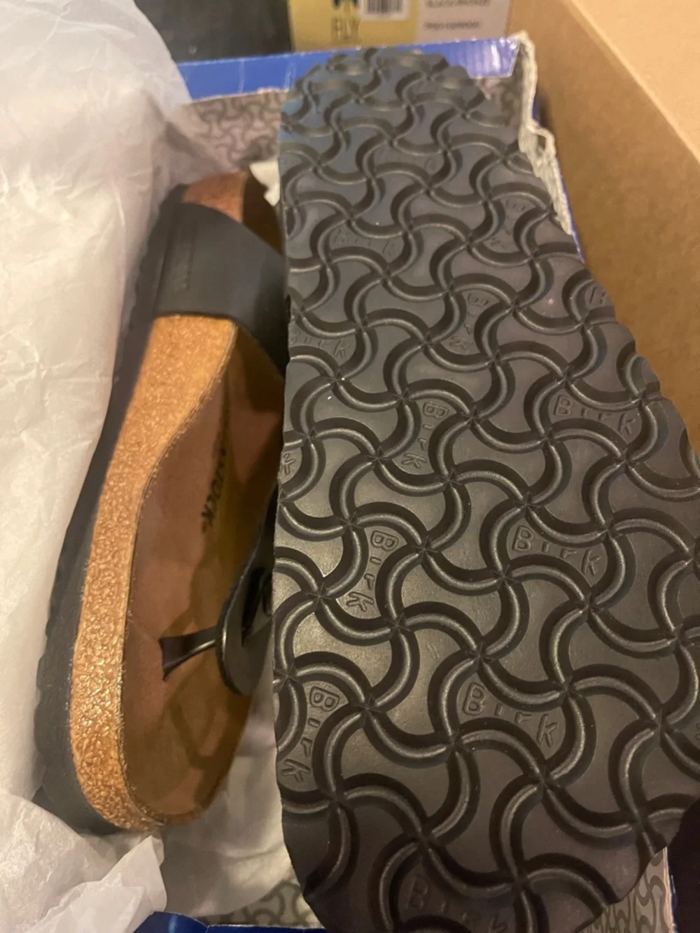 Birkenstock gizeh BS black sandals new in box sz 40 or 9  narrow fit - Picture 5 of 6